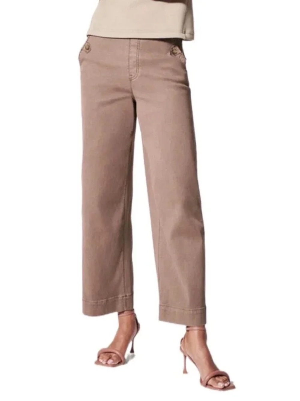 Spanx Stretch Twill Cropped Wide-Leg
Pants